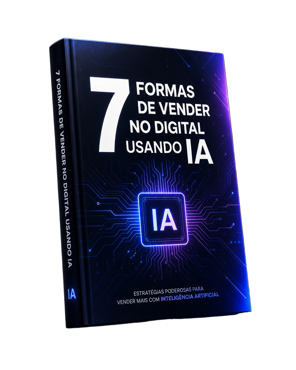 Mockup do ebook 7 Formas de Vender no Digital Usando IA